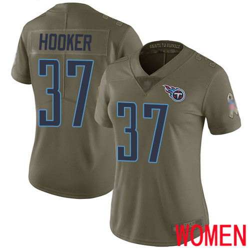 Tennessee Titans Limited Olive Women Amani Hooker Jersey NFL Football #37 2017 Salute to Service